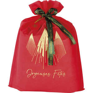 Image du produit Sac Polypropylène Intissé Rouge/OR Noel