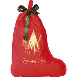 Image du produit Sac Polypropylène Intissé Forme Chaussette Rouge/Or