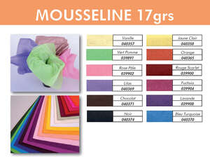 Image produit Papier mousseline couleur
