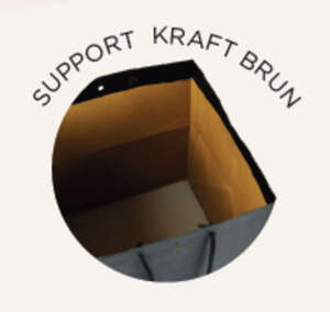 Image du produit Sac kraft NOIR MAT pour 1 et 2 bouteilles (personnalisation possible)