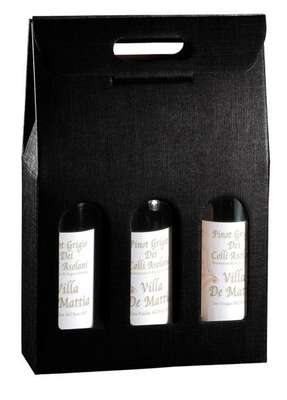 Image du produit Coffret carton Milan Noir 3 bouteilles
