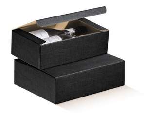 Image du produit Coffret carton Milan Noir 3 bouteilles