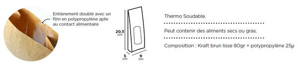 Image du produit Sachet kraft - Fenêtre XXL