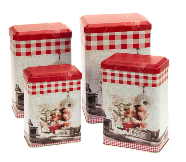 Image du produit Lot 4 boites Métal - VINTAGE