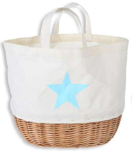 Image du produit Lot de 3 petits sacs coton + osier
