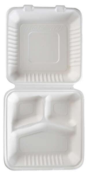 Image du produit Lot de 50 Lunch box 100% naturelle - 3 compartiments