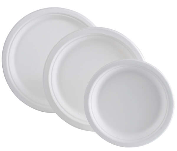 Image du produit Lot de 50 Assiettes rondes 100% naturelles