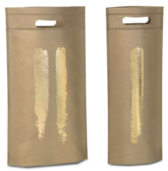 Image du produit Sac intissé BOUTEILLES Camel/Or