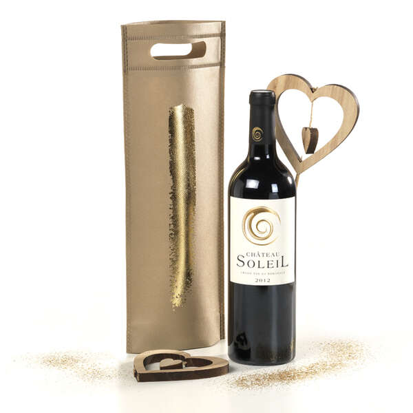 Image du produit Sac intissé BOUTEILLES Camel/Or