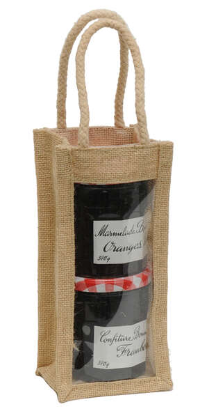 Image du produit Sac jute 1 bouteille ou pot