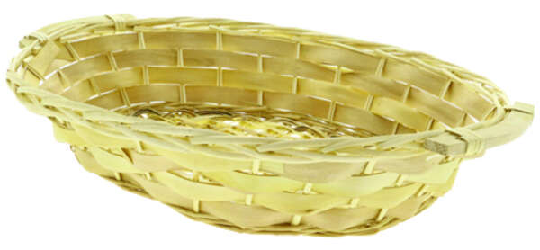 Image du produit Corbeille en bois bord éclisse