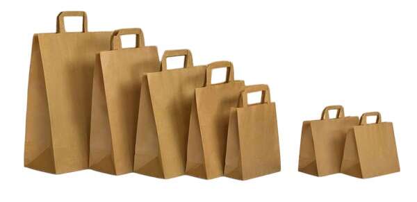 Image du produit Sac kraft brun - Poignées plates