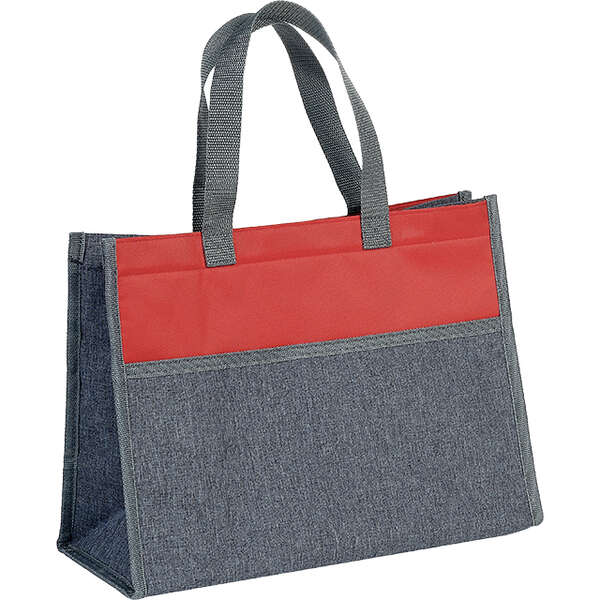 Image du produit Sac isotherme rectangle gris/rouge 