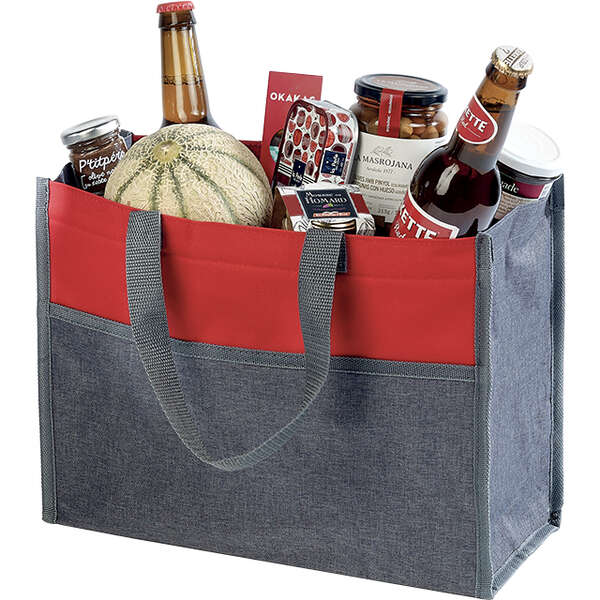 Image du produit Sac isotherme rectangle gris/rouge 