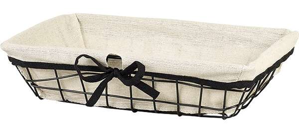 Image du produit Corbeilles métal noir/tissu