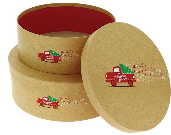 Image du produit Lot de 2 boites rondes 