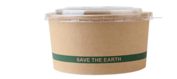 Image du produit 25 Saladiers kraft + couvercle PET