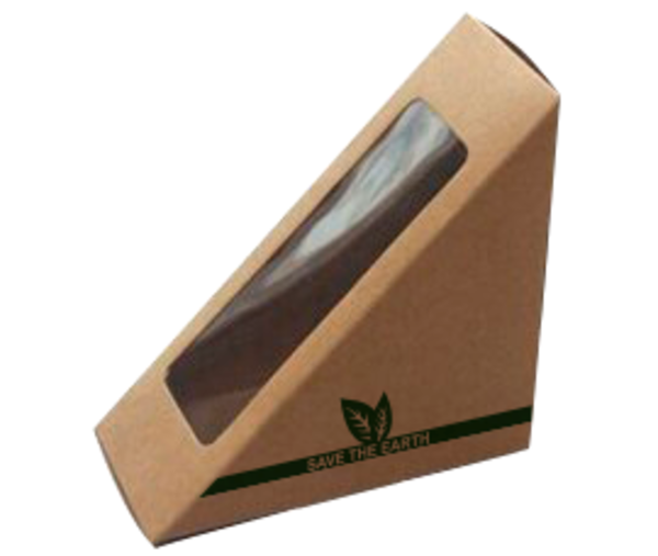 Image du produit 50 Boites à sandwichs kraft avec fenêtre 