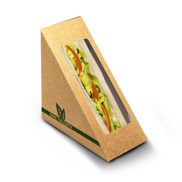 Image du produit 50 Boites à sandwichs kraft avec fenêtre 
