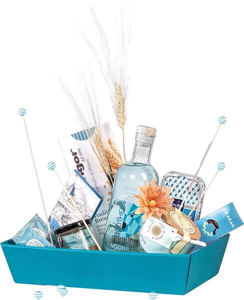 Image du produit Corbeille carton bleue