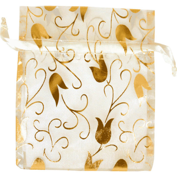 Image du produit Sachets organdi avec fermeture Doré