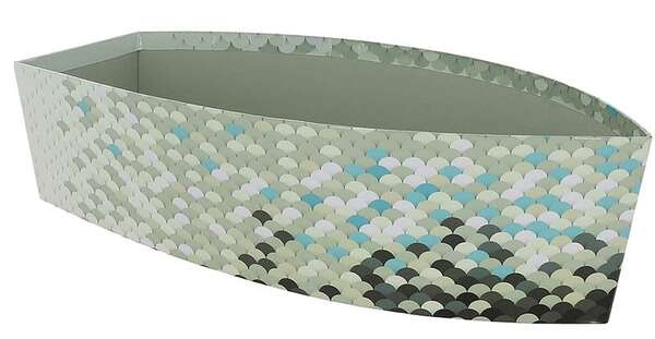 Image du produit Corbeille carton bateau écailles