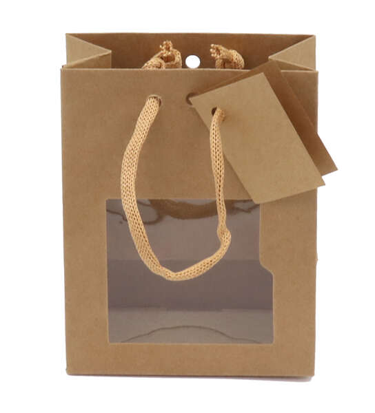 Image du produit Sac kraft poignées cordeliére Fenêtre 