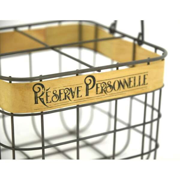 Image du produit Porte bouteilles en métal et bois 