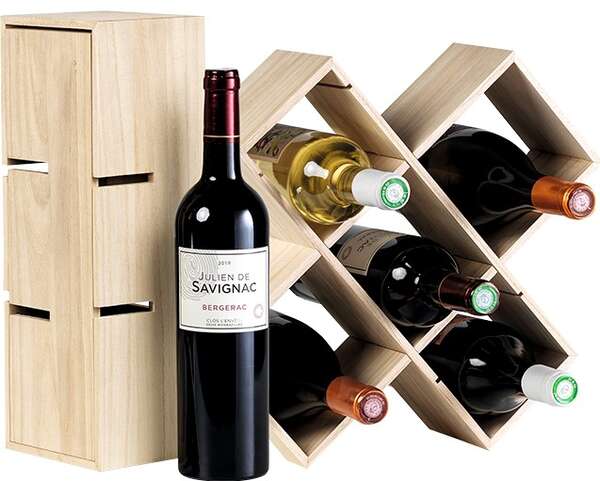 Image du produit Coffret bois 1 Bouteille Bordeaux Bourgogne Champagne