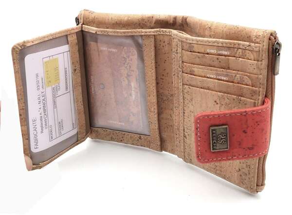 Image du produit Portefeuille en liège Cartujano Rouge
