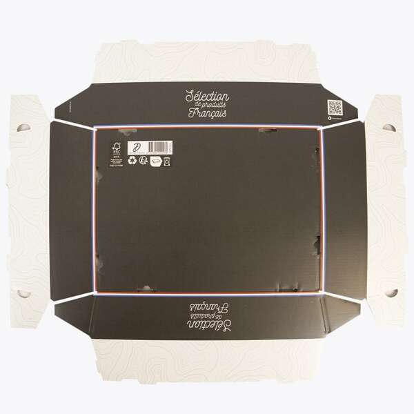 Image du produit Corbeille à plat en carton motif 