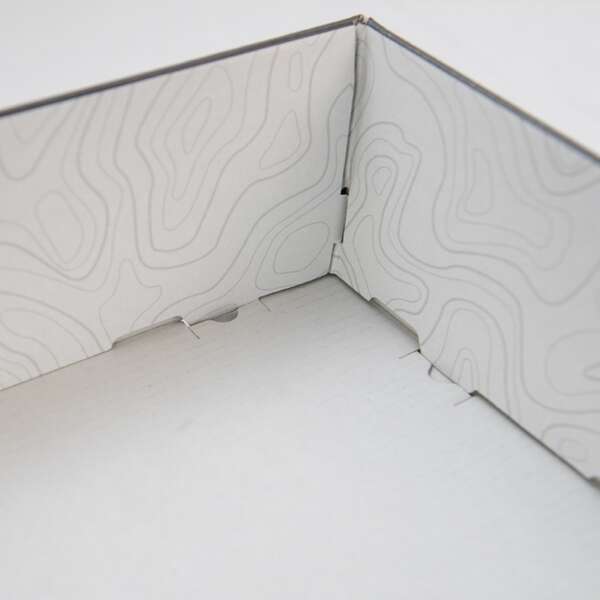 Image du produit Corbeille à plat en carton motif 