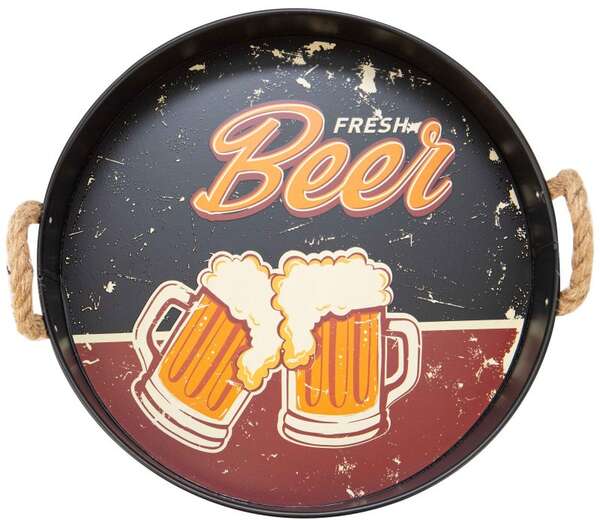 Image du produit Plateau Métal Rond Noir 