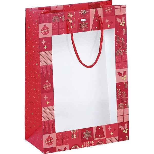 Image du produit Sac Papier à fenêtre Collection  Mosaïque Festive 