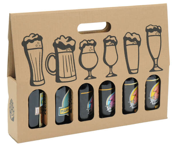 Image du produit Coffret 6 Longneck 33cl - Impression Verres de Bière