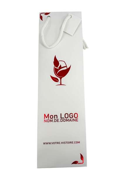 Image du produit Sacs bouteille sans fenêtre Blanc ( Personalisation possible)