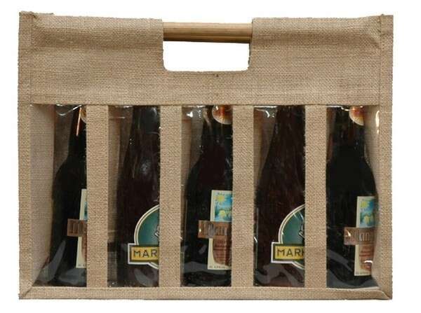 Image du produit Sac jute 5 bouteilles