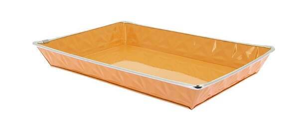 Image du produit Corbeille Rectangle Zinc Orange
