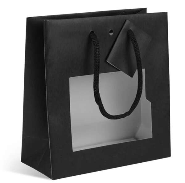Image du produit Sac boutique fenêtre Natural Black kraft Noir
