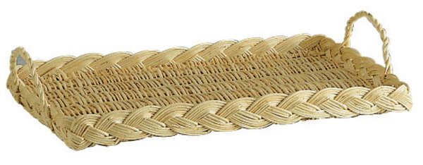 Image du produit Plateau osier blanc 