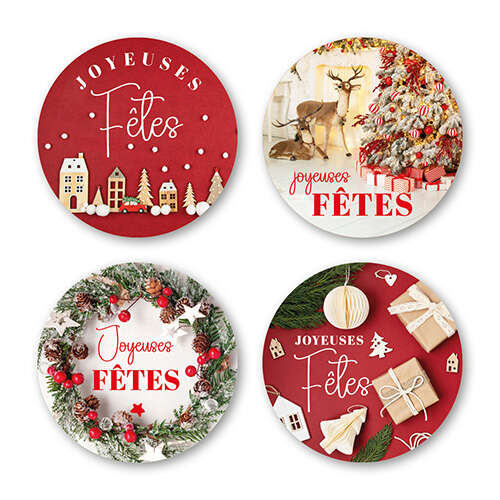 Image du produit Etiquettes Joyeuses Fêtes
