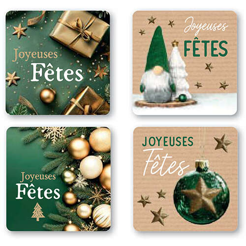 Image du produit Etiquette Joyeuses Fêtes