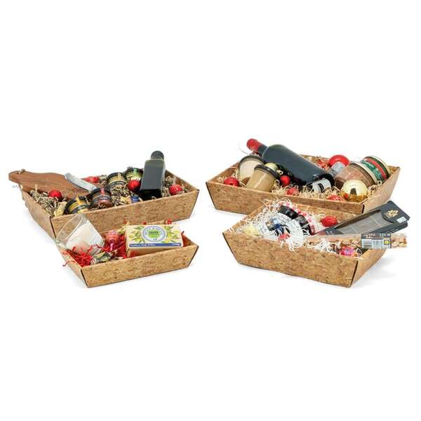 Image du produit Corbeille en carton pliable, décor liège
