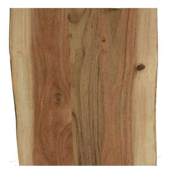 Image du produit Planche à découper en acacia naturel avec manche et cordelette.