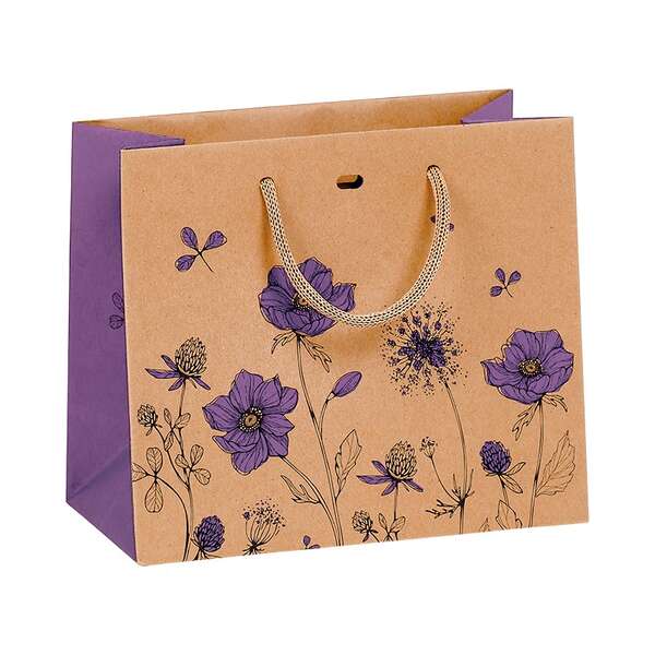 Image du produit Sac papier kraft EVEIL CHAMPETRE violet