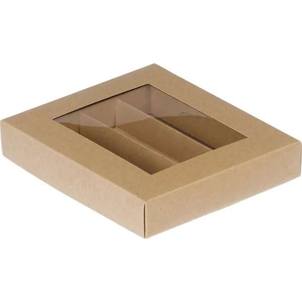 Image du produit Coffret carton rectangle chocolats 3,4,5 Rangées Kraft
