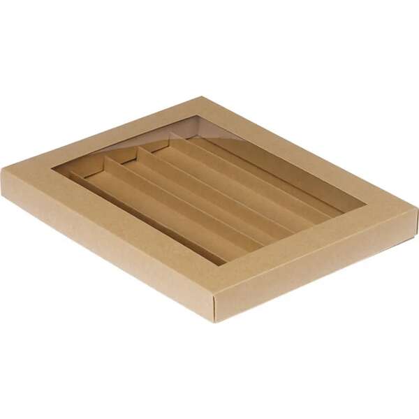 Image du produit Coffret carton rectangle chocolats 3,4,5 Rangées Kraft