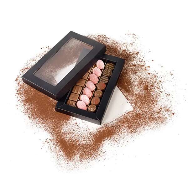 Image du produit Coffret carton rectangle chocolats 3.5 rangées