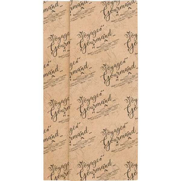Image du produit Papier de soie coloris kraft/noir décor VOYAGE GOURMAND - Liasse de 240 feuilles