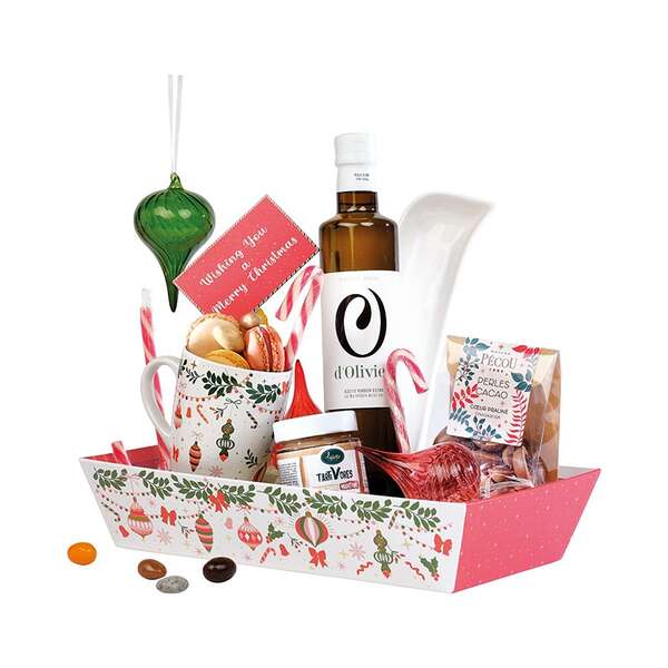 Image du produit Corbeille carton rectangle VIVEMENT NOEL